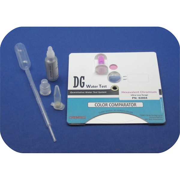 Chemteq Hexavalent Chromium DG Water Test Ultra Low Range with gray